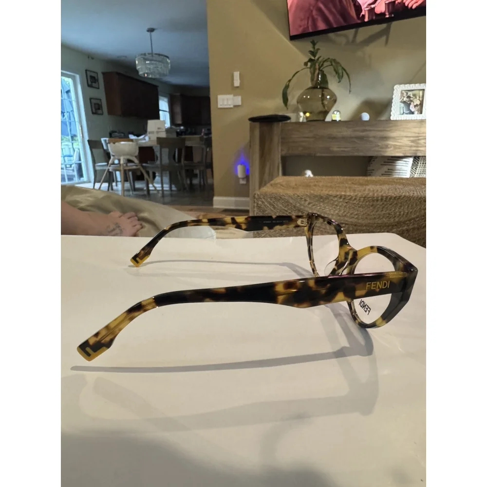 Fendi Eyeglasses FE500221 055 53-17 Tortoise Shell Brown Made In Italy